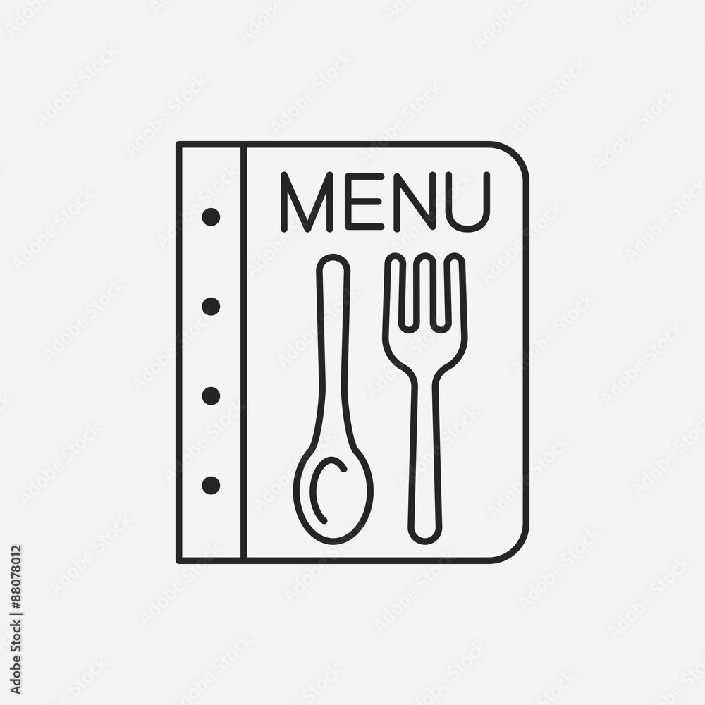 Wall mural menu line icon