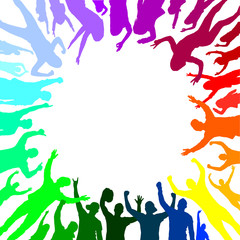 Banner of happy people