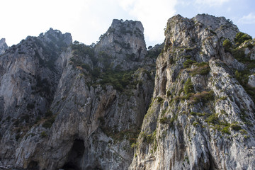 cliffs of Capri island, Capri, Italy