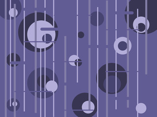Abstract purple circles and stripes