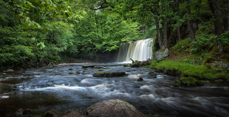 Fototapeta premium Sgwd Ddwli Uchaf on the river Neath, near Pontneddfechan in south wales, uk