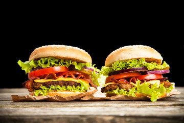 Delicious hamburger