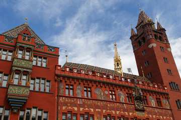 Photograph of the city hall of Basel in Switzerland.