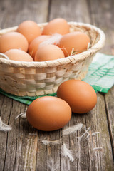 Fresh organic eggs