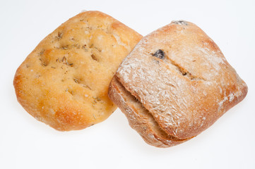 Foaccia und delikatess Olivenbrötchen frisch gebacken