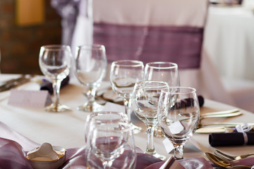 wedding tables set for fine dining or another catered event