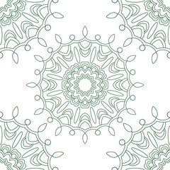 Abstract seamless pattern with a circular ornament