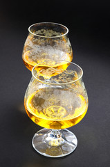Two glasses of cognac