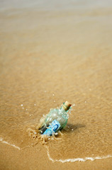 20 euro note in a bottle found on the beach