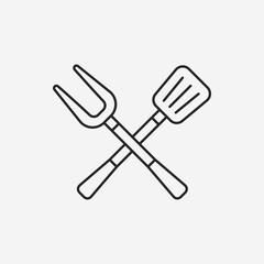 Spatula line icon