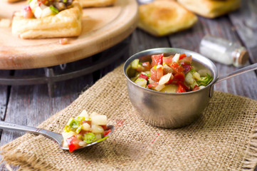 Bowl of Mexican salsa