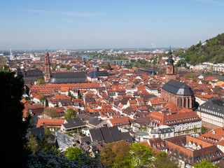 Fototapeta na wymiar City view from the Königstuhl