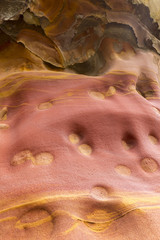 Colorful rocks in the valley of Labetxu, Jaizkibel, Basque Country (Spain)
