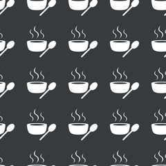 Straight black hot soup pattern