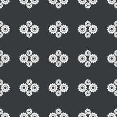 Straight black cogs pattern
