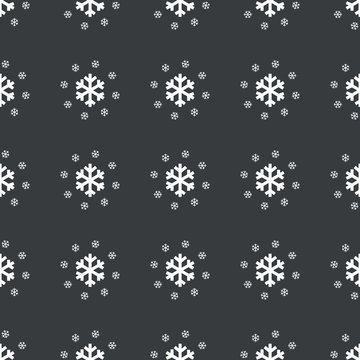 Straight black snowflakes pattern