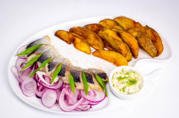 Картошка с селёдкой