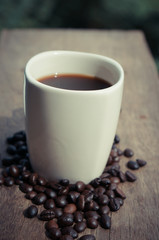 Coffee with filter effect retro vintage style