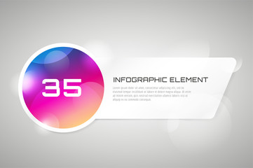 Vector banner infographic template. Processes presentation and