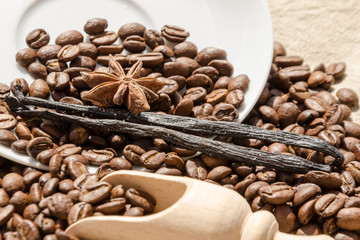 vanilla with coffee grains, cinnamon and aniseed