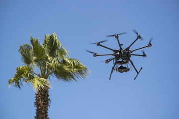 Octocopter Flying
