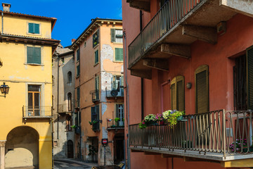 Fototapeta na wymiar Street views and places of interest in Verona and Soave in summer