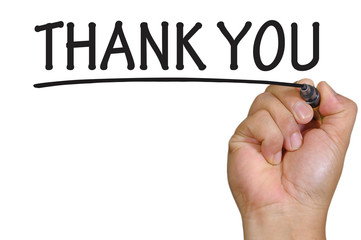 hand writing thank you