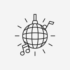 party ball line icon