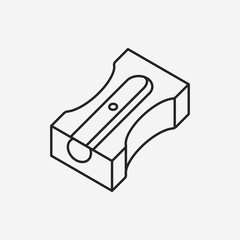 Pencil sharpener line icon
