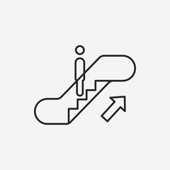 Escalator line icon
