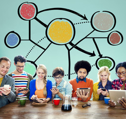 Connection Global Communications Corporate Networking Concept