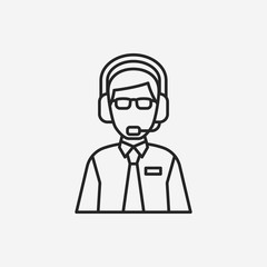Captain line icon