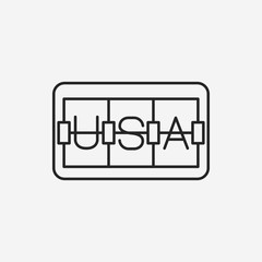 airport information board line icon