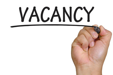 hand writing vacancy