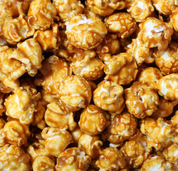 caramel pop corn background