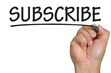 hand writing subscribe
