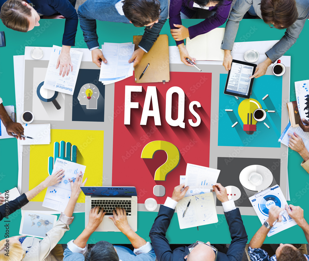Poster frequently asked questions help inforamtion answer concept