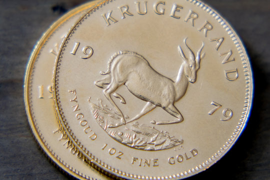 Two 1 ounce Gold Krugerrand coins 