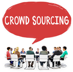 Crowedsourcing Collaboration Group Online Community Concept