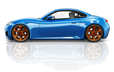 3D Sport Car Vehicle Transportation Illustration Concept