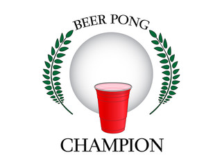 Naklejka premium Beer Pong Champion