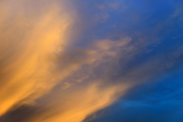 Naklejka na ściany i meble Background of the sky at sunset