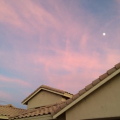 Beautiful Sky at Sunset Over a Residential Housing Development 