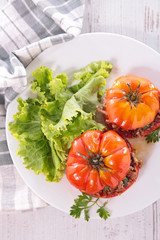 stuffed tomato with minced beef