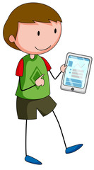 Boy and tablet