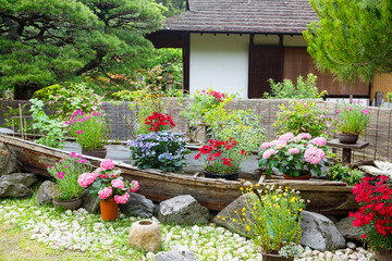 Fototapeta na wymiar Japanese style garden in Hiroshima, Japan