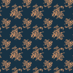 Vintage roses seamless background