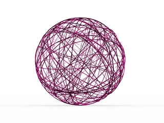 Pink abstract lines sphere