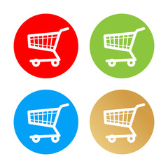 Shopping cart flat icon