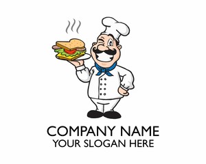 chef cooking sandwich